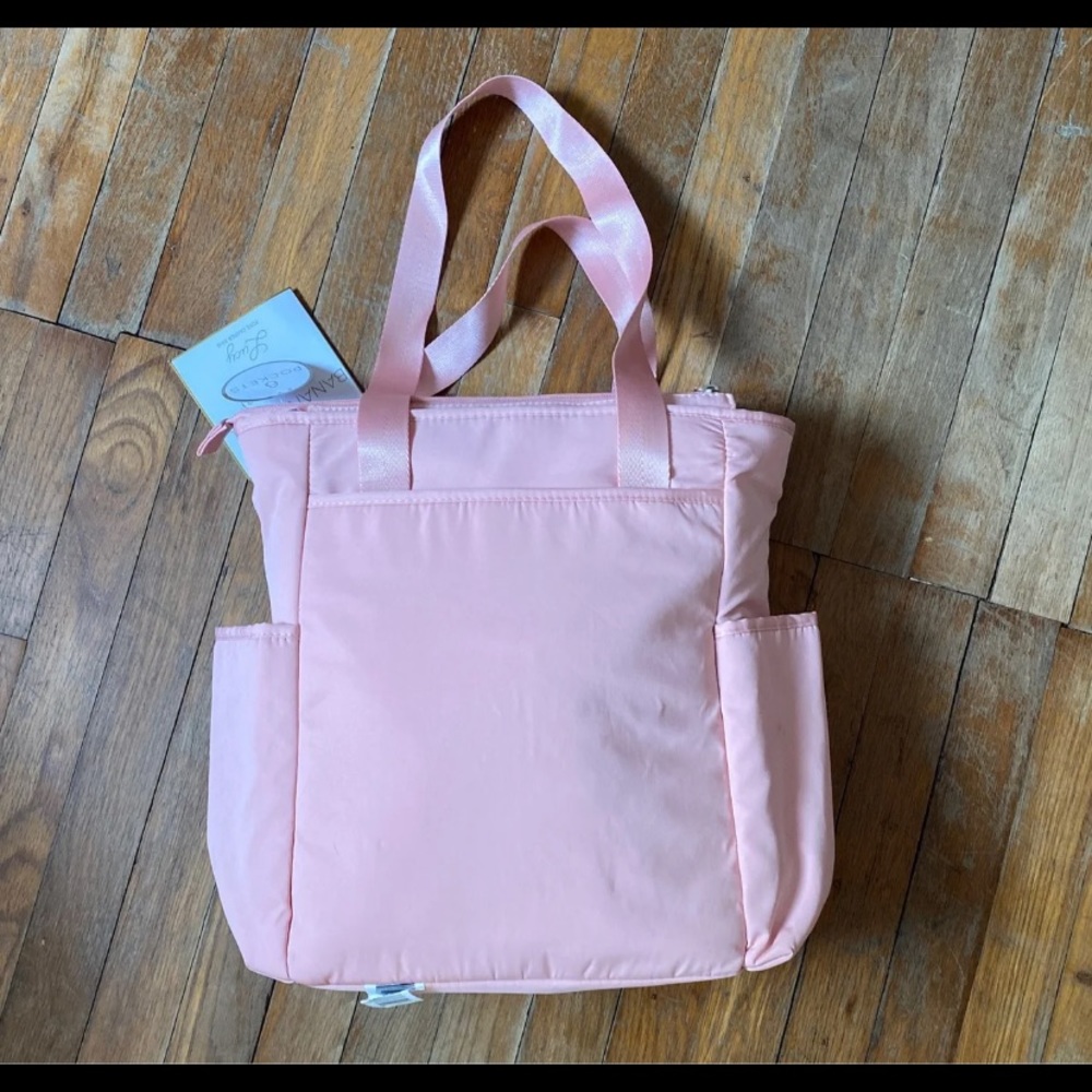 Banana fish pink diaper bag.